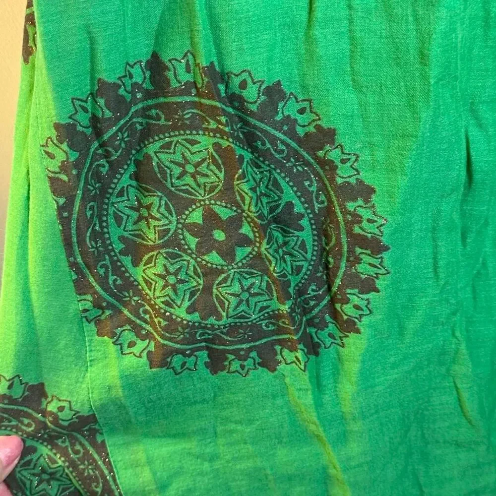Planet-gold Women's Green Dress
